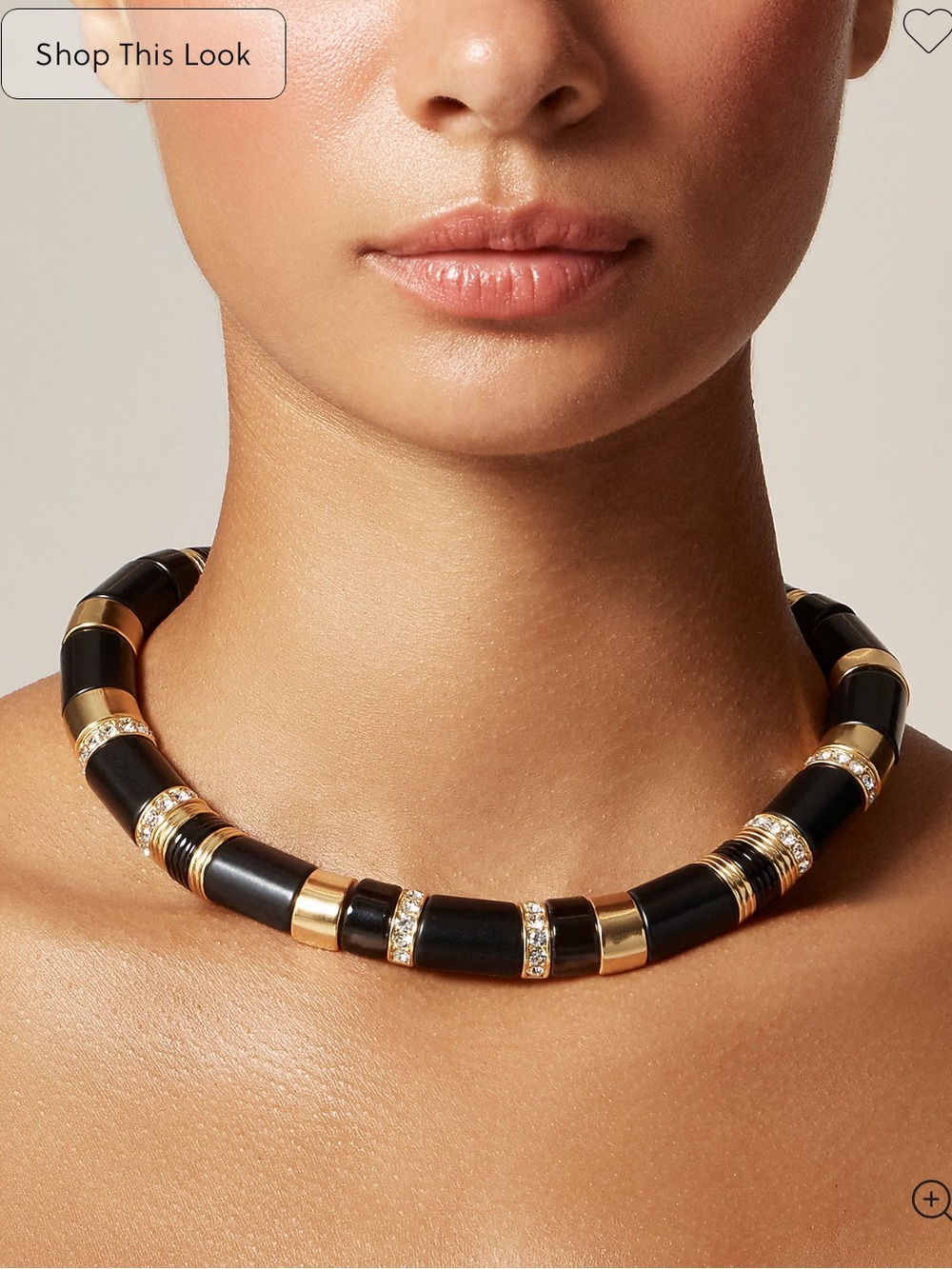 J. Crew hand cut stone necklace.